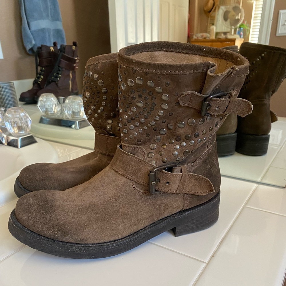 Ash suede booties